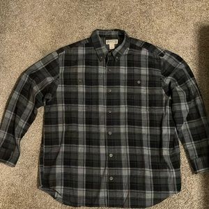 XL Duluth Men’s Button Down Shirt - black/grey